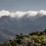 masyw Paglia Orba widziany od zachodu, Korsyka, styczeń