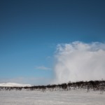 śniegowa chmura na Finnmarksvidda